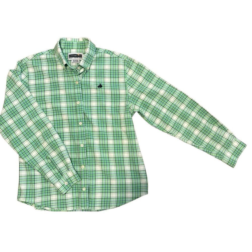 Panhandle Slim Plaid Button Down Long Sleeve Shirt. Size Small. Great Condition!